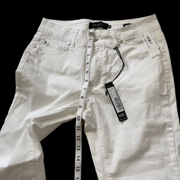 Tahari Jamie Mr Roll Cuff Skinny White Pants Sz 6/28 - Picture 7 of 16